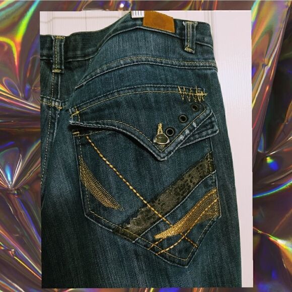 Men's Bootleg Jeans Size 38" x 32" Very Unique - Picture 6 of 9